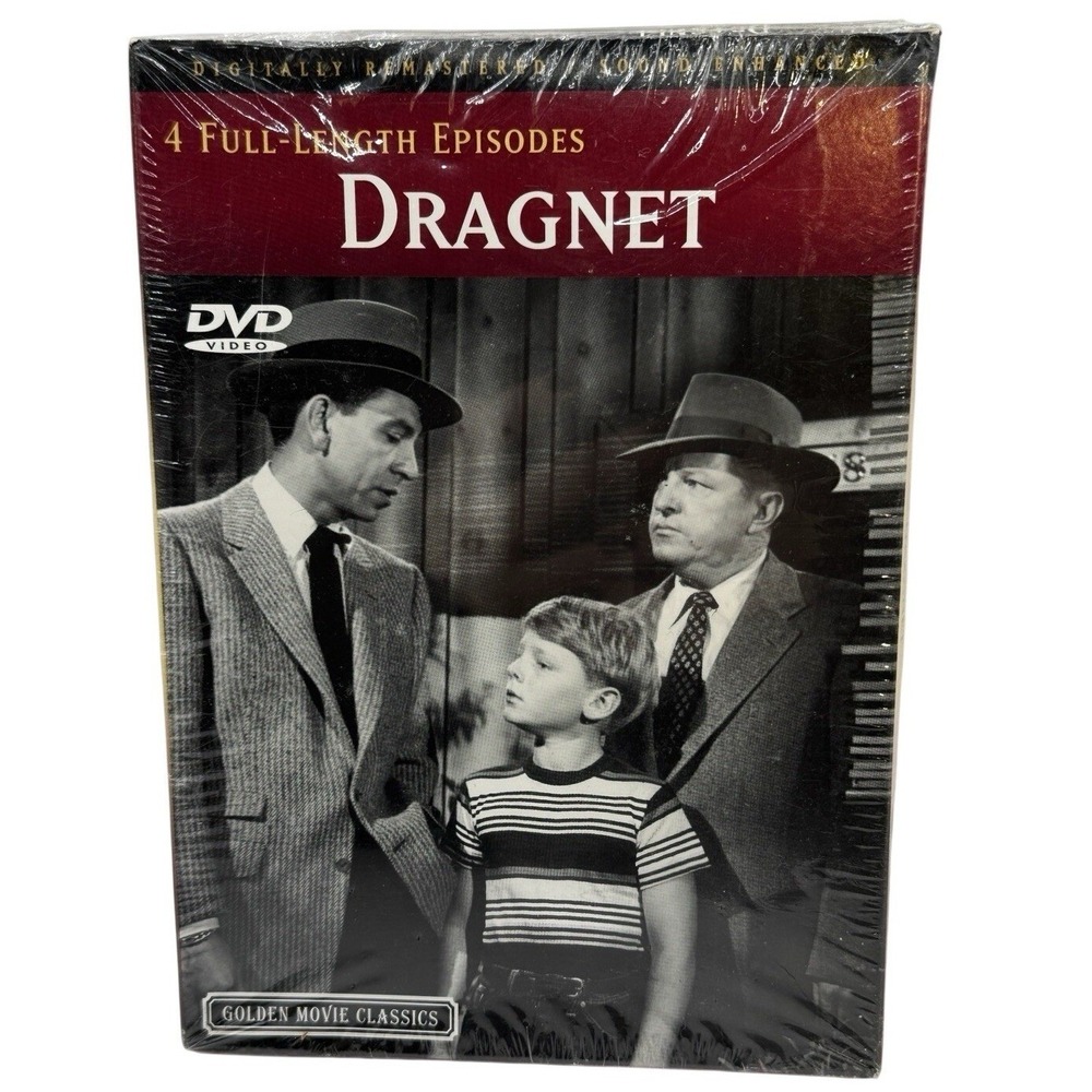 Dragnet 4 Full-Length Episodes DVD Jack Webb Golden Movie Classic NEW SEALED